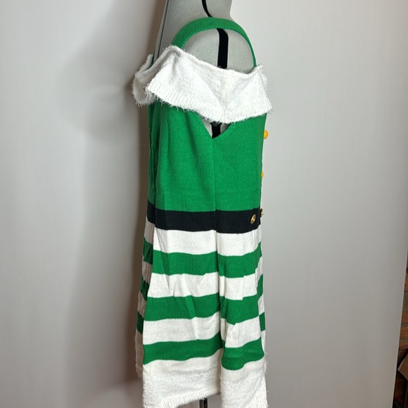 Planet gold elf plus size ugly sweater dress for women size 2X Christmas - Picture 5 of 9